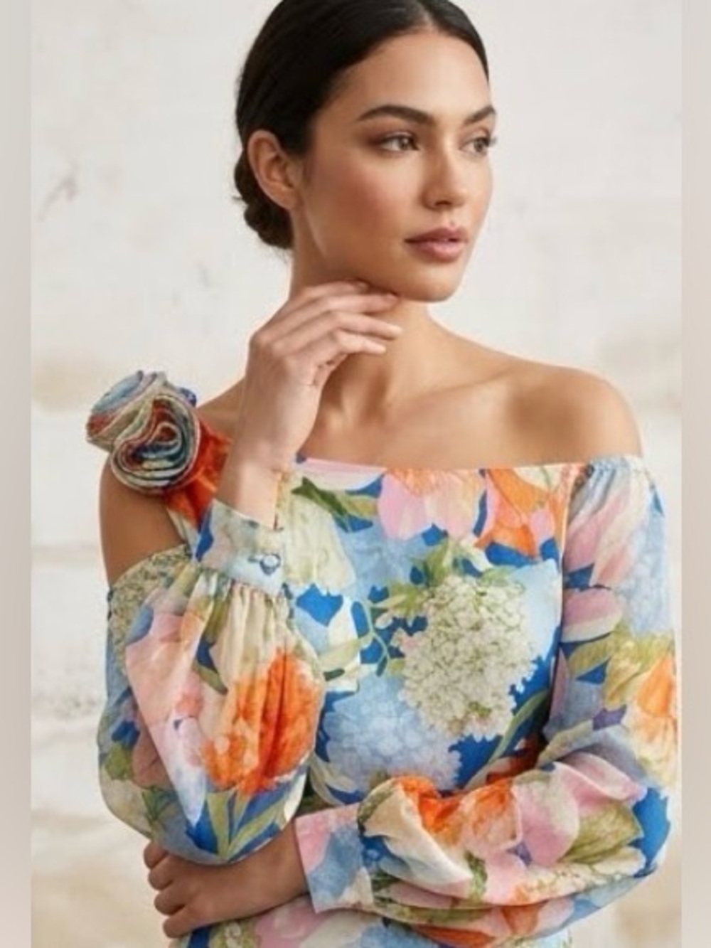 LONG SLEEVE OFF THE SHOULDER BLOUSE